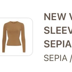 Skims Sepia Long Sleeve Top (slight crop)